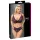 Cottelli Plus Size - priesvitný vzorovaný podprsenkový set (fialový)