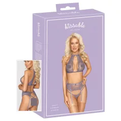   Kissable - čipková súprava spodnej bielizne (fialová) - L/XL