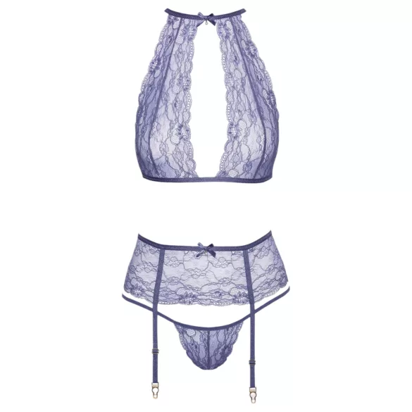 Kissable - čipková súprava spodnej bielizne (fialová) - L/XL