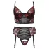 Cottelli - plus size erotická súprava - podprsenka a nohavičky - červená - 90C/XL