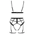 Cottelli - dvojdielny body postroj - čierny - XL