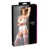Cottelli - podprsenkový set s čipkou a šnurovaním - biela - 85C/L