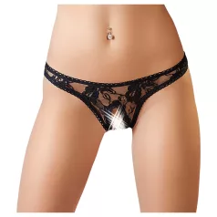 Cottelli - tangá na sex - čipkované - čierne