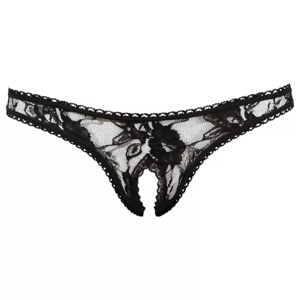 Cottelli - tangá na sex - čipkované - čierne - M