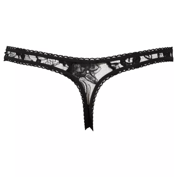Cottelli - tangá na sex - čipkované - čierne - M