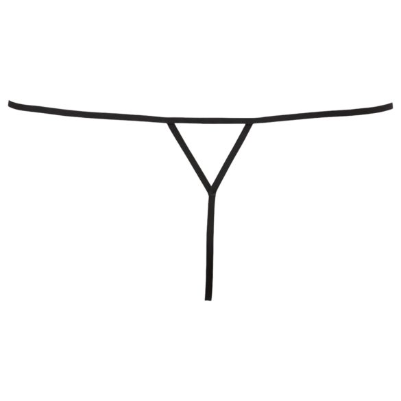 Cottelli - dámske otvorené tangá so štrasmi - čierne