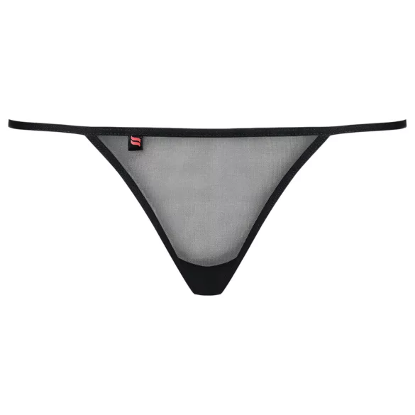 Obsessive - dámske tangá - vzor tulipán - čierna - L/XL