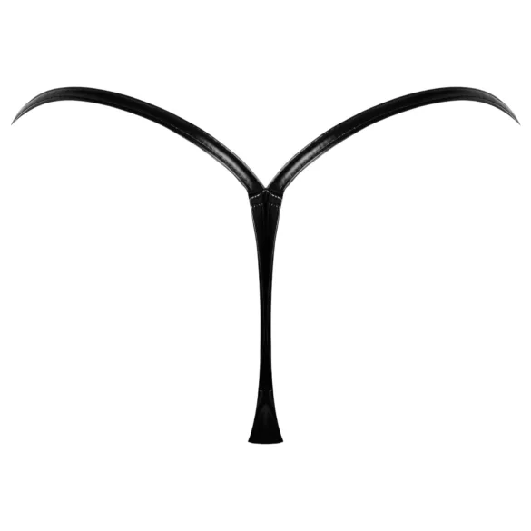 Noir - dámske tanga - lesklý efekt - čierne - L/XL