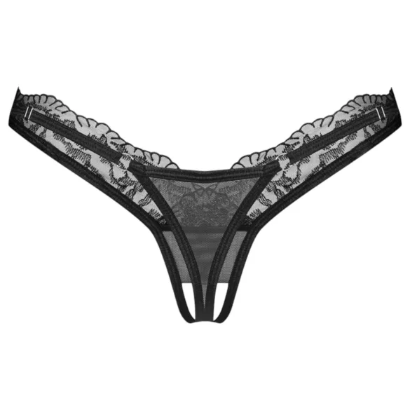 Obsessive - dámske tangá - čipkované priehľadné - čierne - L/XL