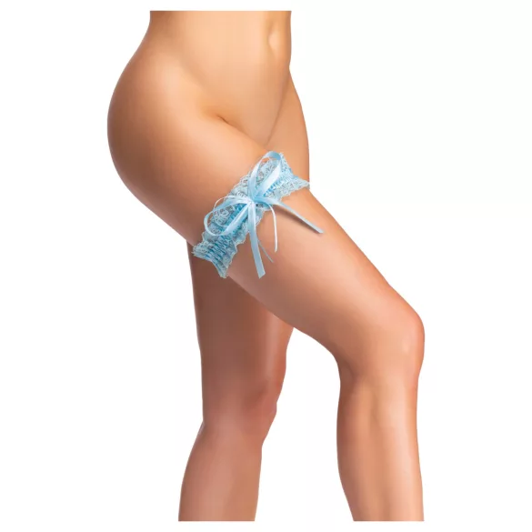 Cottelli - svadobný modrý podväzok - S-L