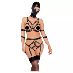   Bad Kitty - erotická súprava na telo s maskou - čierna - M