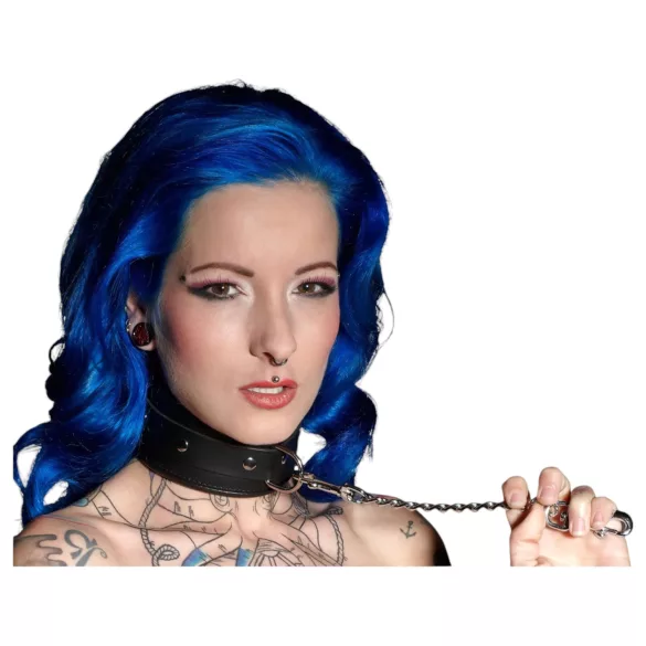 ZADO - dvojitá kovová karabína s reťazou - 15 cm