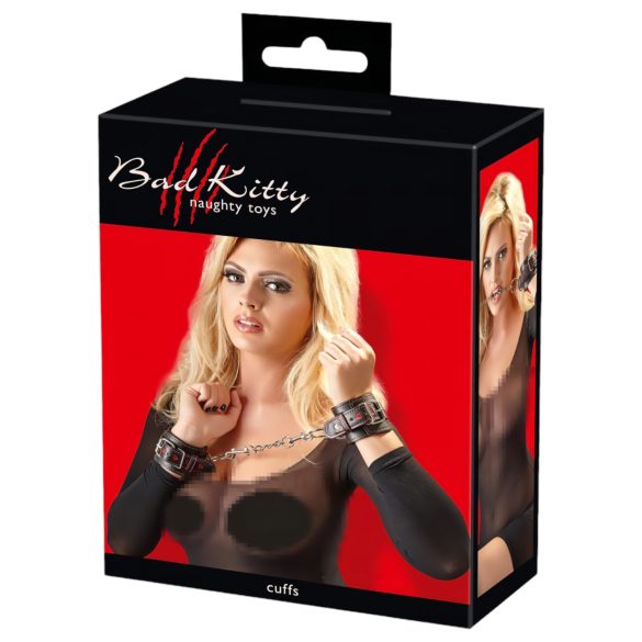 Bad Kitty - putá na ruky srdce - čierne