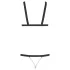 Bad Kitty - erotické body s remienkami a cvokmi - čierne (S-L)