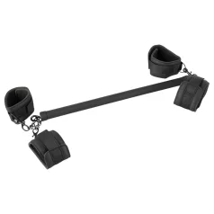   Fetish - bondage sada s tyčou - umelá koža - čierna - 6 dielov