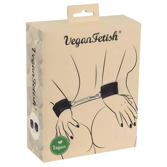 Vegan Fetish - putá na zápästie - krátka reťaz - čierne