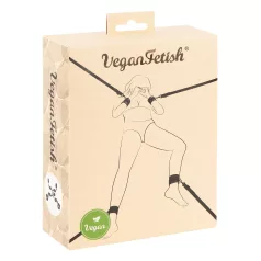 Vegan Fetish - zväzovací set na posteľ - čierny