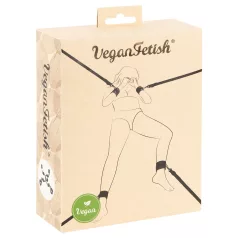 Vegan Fetish - zväzovací set na posteľ - čierny