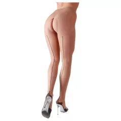 Cottelli - pásikavé erotické pančuchy - telová farba