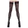 Cottelli Legwear - samodržiace pančuchy - leopard vzor - čierne - 5