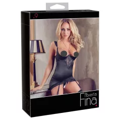  Abierta Fina - trblietavý reťazový top a tanga (čierna) - 85B/L
