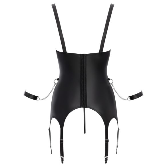 Cottelli - bondage súprava s podprsenkou - čierna - L
