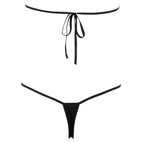 NO:XQSE - Otvorený, zdobený sexbody - čierny (S-L)