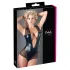 Cottelli - sieťované body - lesklé - čierne - XL