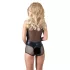 Cottelli - sieťované body - lesklé - čierne - XL