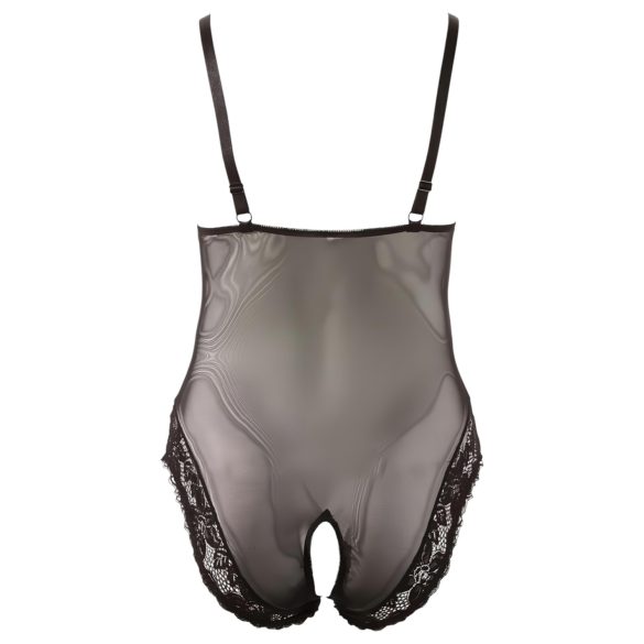 Cottelli Plus Size - čipkované body - čierne