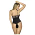 Obsessive - dámske body - priesvitný vrch - čierne