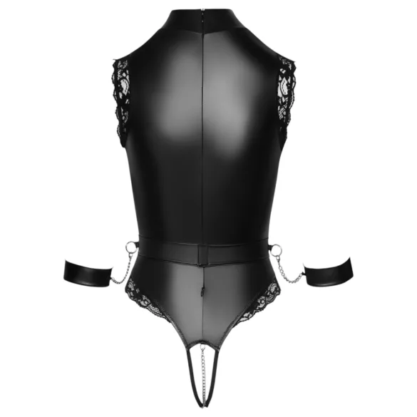Cottelli Bondage - body s otvorenými prsiami - čierne - L
