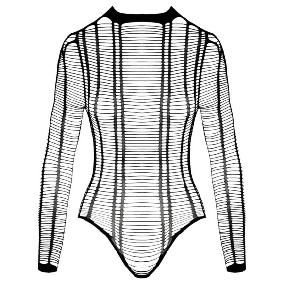 Cottelli - otvorený čipkovaný body - čierny - S-L