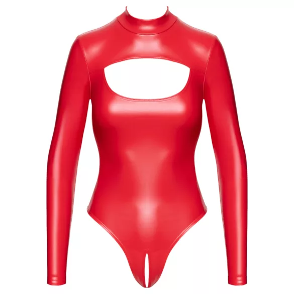 Noir - sexy body - lesklý vzhľad - červené - L