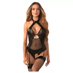   Obsessive - body - priesvitný lesklý efekt - čierny - L/XL