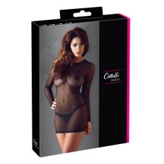 Cottelli - priehľadné šaty - čierna