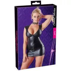   Cottelli - mini šaty na párty bez rukávov - lesklé čierne