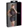 Cottelli Plus Size - erotické šaty - lesklý šifón - čierne - 3XL