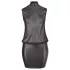 Cottelli Plus Size - erotické šaty - lesklý šifón - čierne - 3XL