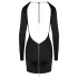 Cottelli - minišaty s otvoreným chrbtom - čierne - L