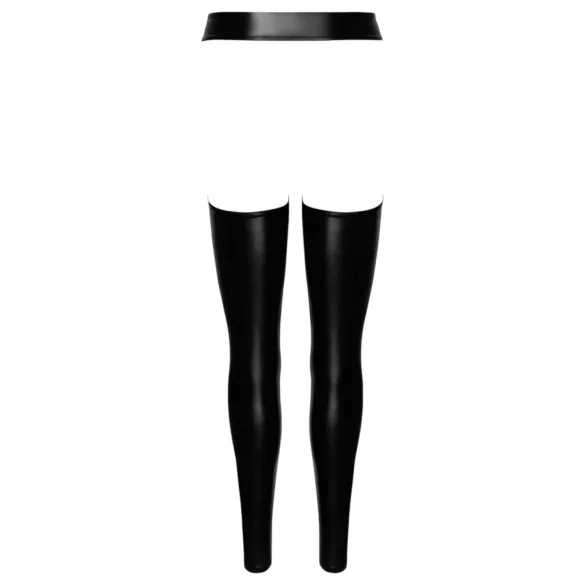 Noir - lesklé pančuchy - chaps - čierna - M