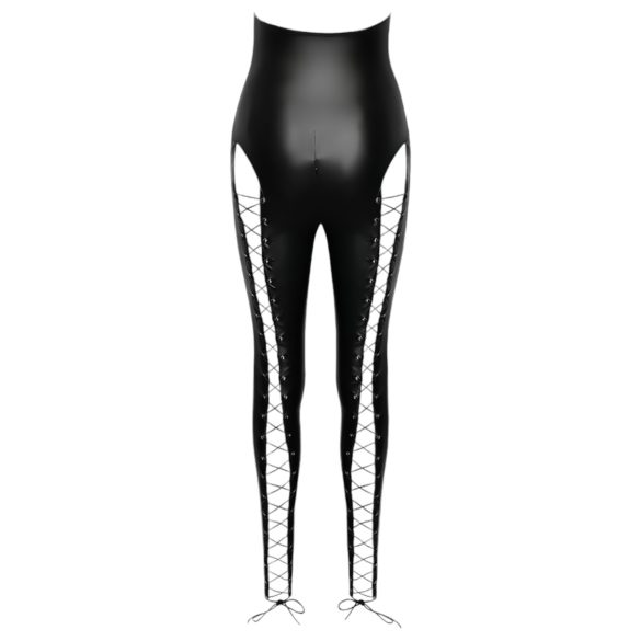 Cottelli Party - čierny halter kombiné s korzetovým šnurovaním - L