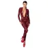 Noir Kink Royal - transparentný catsuit - červená
