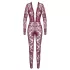 Noir Kink Royal - transparentný catsuit - červená