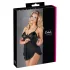 Cottelli - babydoll košieľka - čipkovaná, volánová - čierna - XL