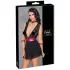 Cottelli Bondage - čipkované babydoll s golierom (čierne) - M
