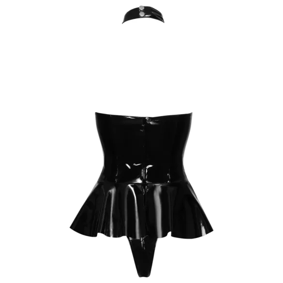 Black Level - dámske body s obojkom - čierne