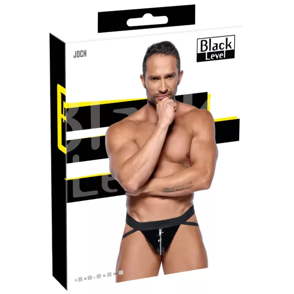 Black Level - jockstrap so zipsom (čierny) - XL
