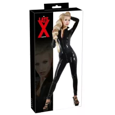   Late X - latexový overal - kostým mačacej ženy (čierny) - L