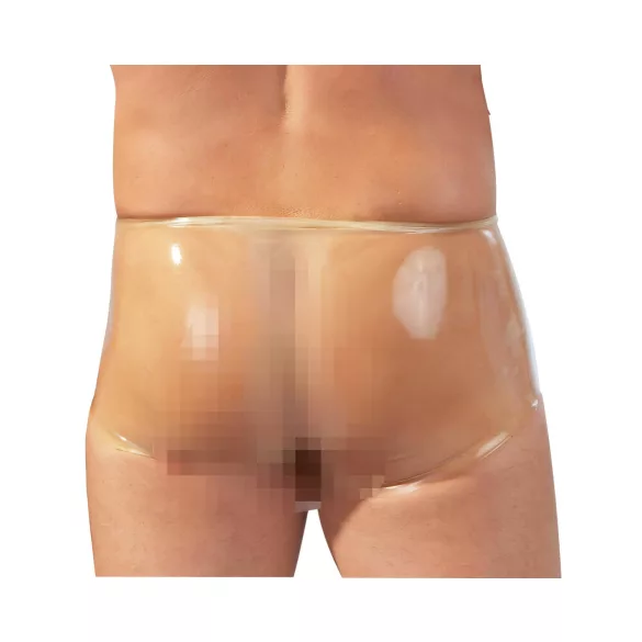 LATEX - boxerky s návlekom na penis - latex - prírodná farba - L/XL